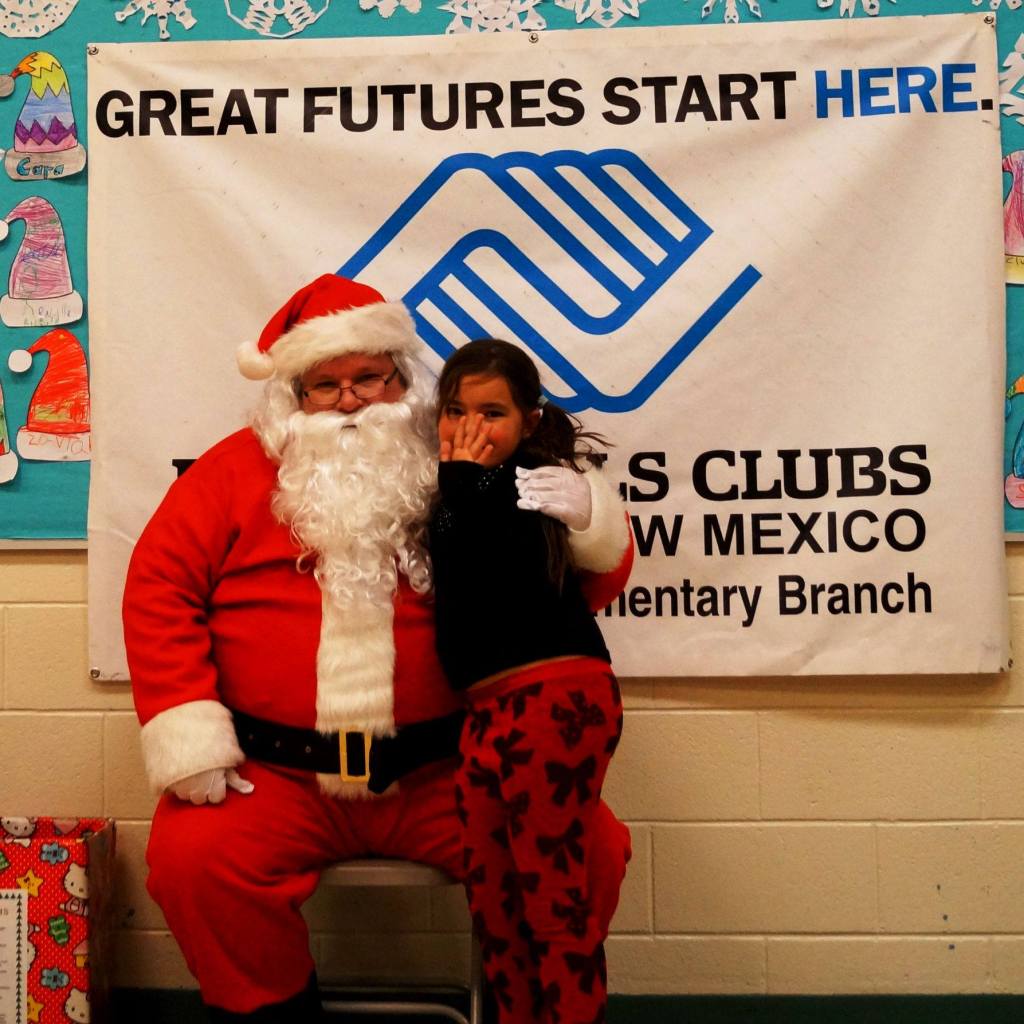 "Santa" at the Boys and Girls Club